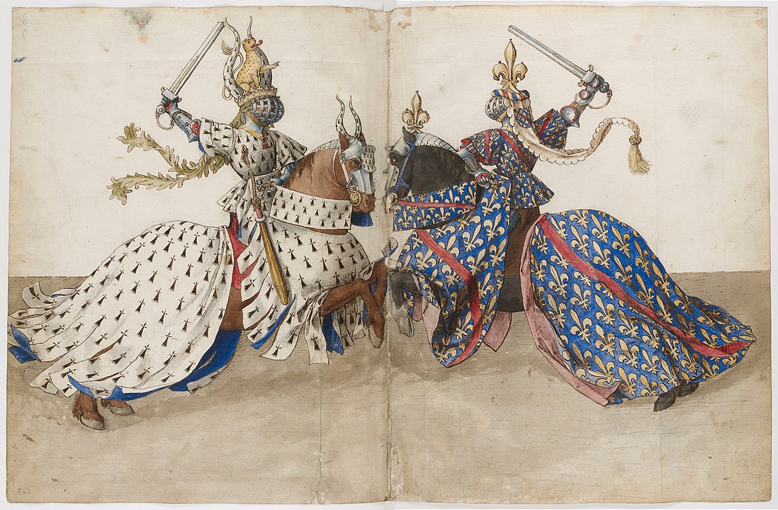 1098px-René_d'Anjou_Livre_des_tournois_France_Provence_XVe_siècle_Barthélemy_d'Eyck Lovagi torna a XV. században