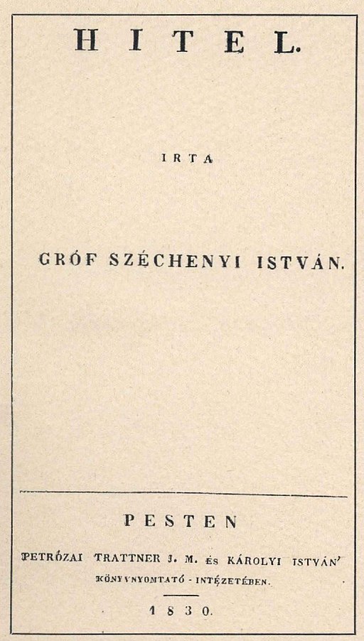 Hitel Széchenyi (1830) Hitel Széchenyi (1830)