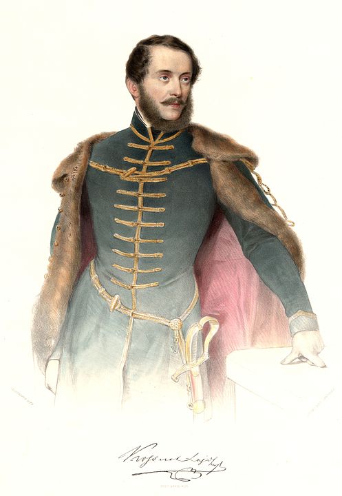 Kossuth Lajos színezett litográfia Kossuth Lajos színezett litográfia