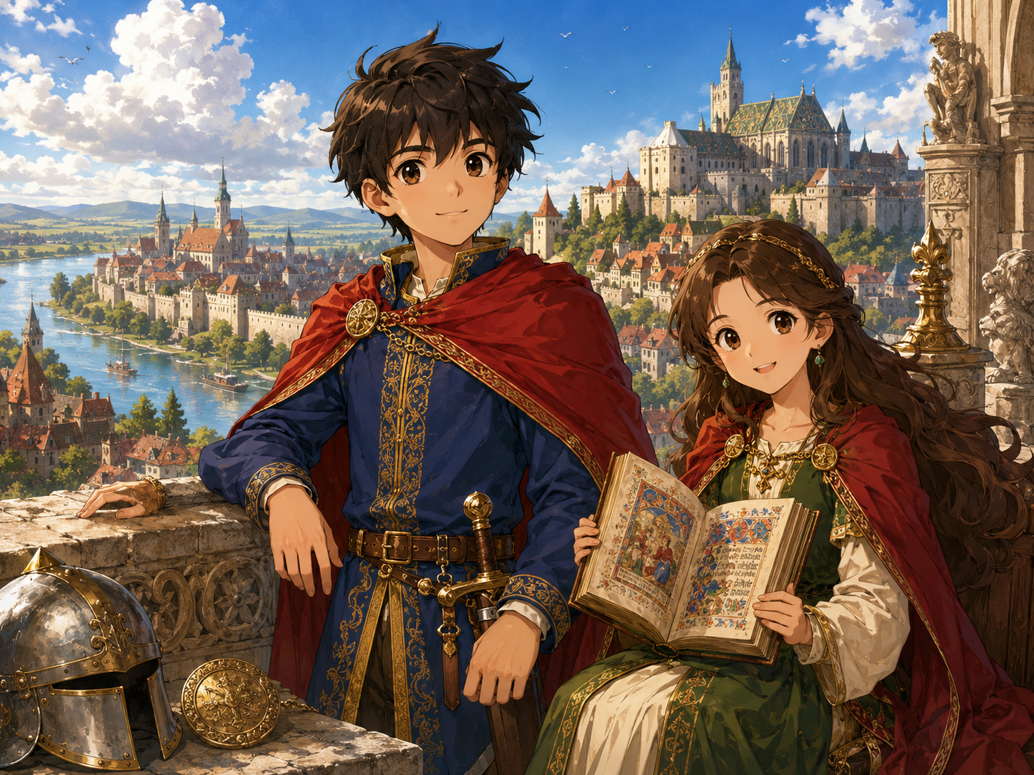 A középkori magyar állam virágkora – középkori Magyarország anime illusztráción
