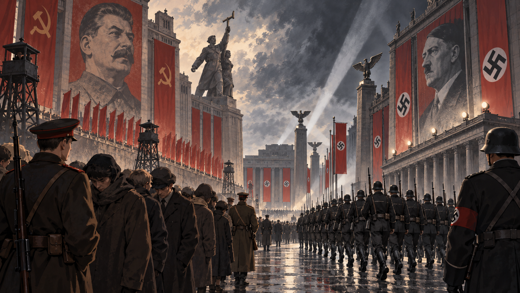 Totális diktatúrák – sztálini és náci propaganda, tömegek és megfélemlítés