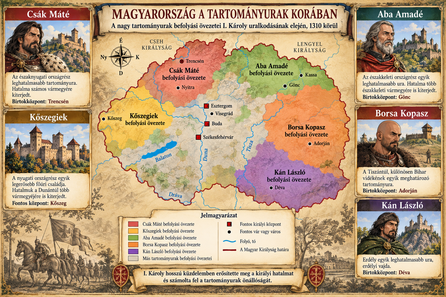 Magyarország a tartományurak korában 1310 körül
