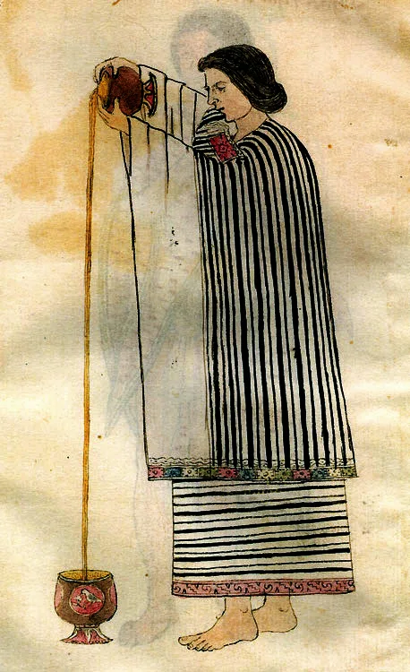 Mujer_vertiendo_chocolate_-_Codex_Tudela Osi csokoladekeszites – Codex Tudela