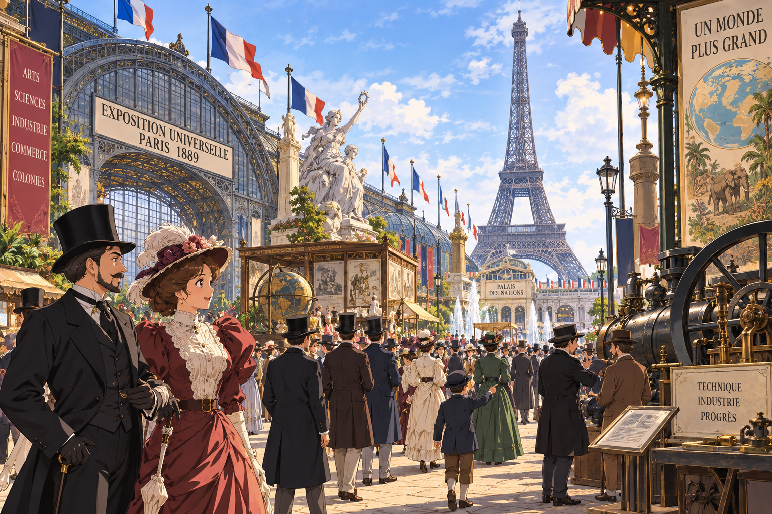 Párizsi világkiállítás 1889 – Eiffel-torony és technikai újdonságok